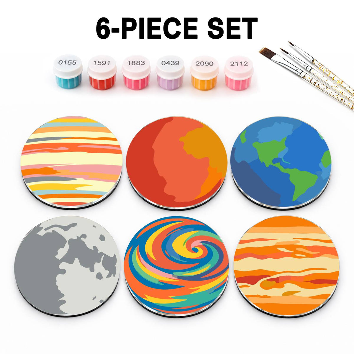 Colourful Planets (Fridge Magnets)