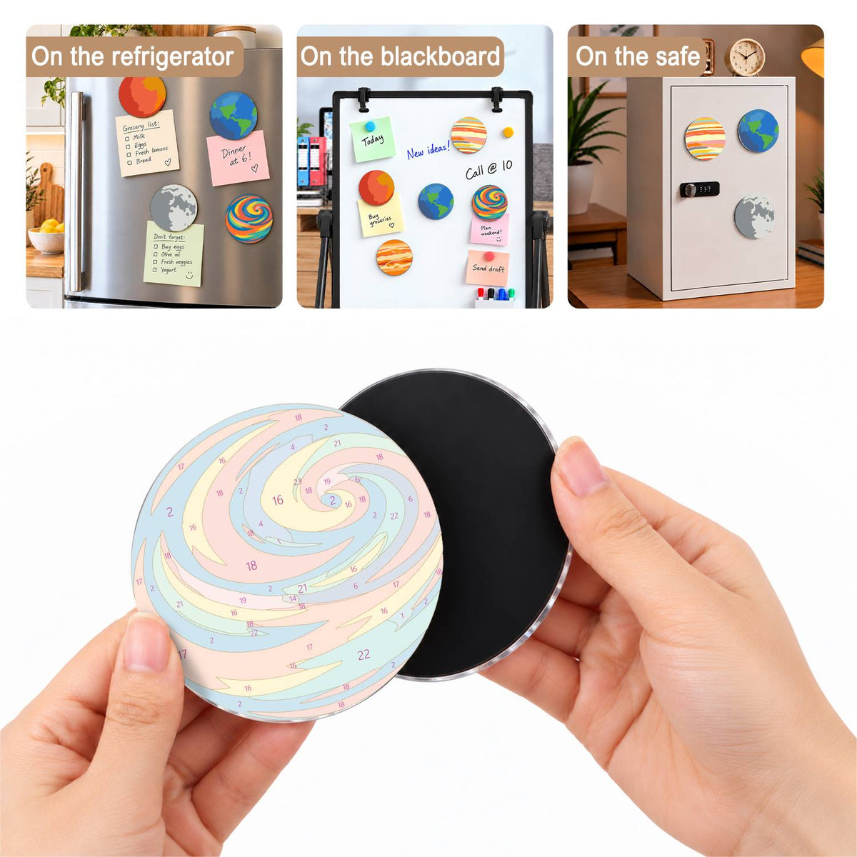 Colourful Planets (Fridge Magnets)
