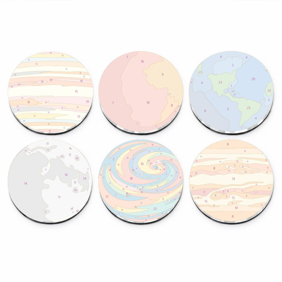 Colourful Planets (Fridge Magnets)