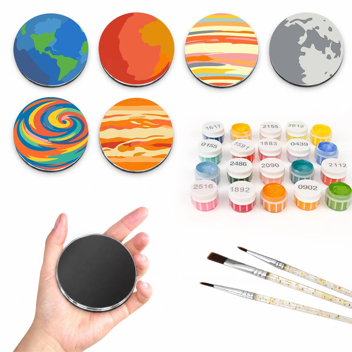 Colourful Planets (Fridge Magnets)