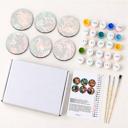 Tropical Leaves and Wildlife (Fridge Magnets)