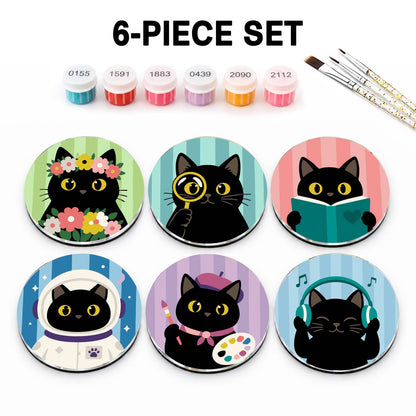 Mystical Black Cats (Fridge Magnets)