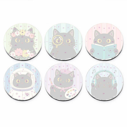 Mystical Black Cats (Fridge Magnets)