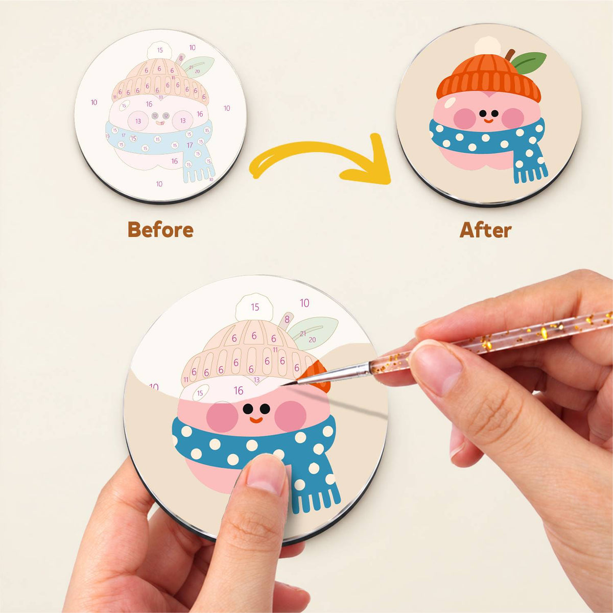 Cosy Patterned Mittens (Fridge Magnets)