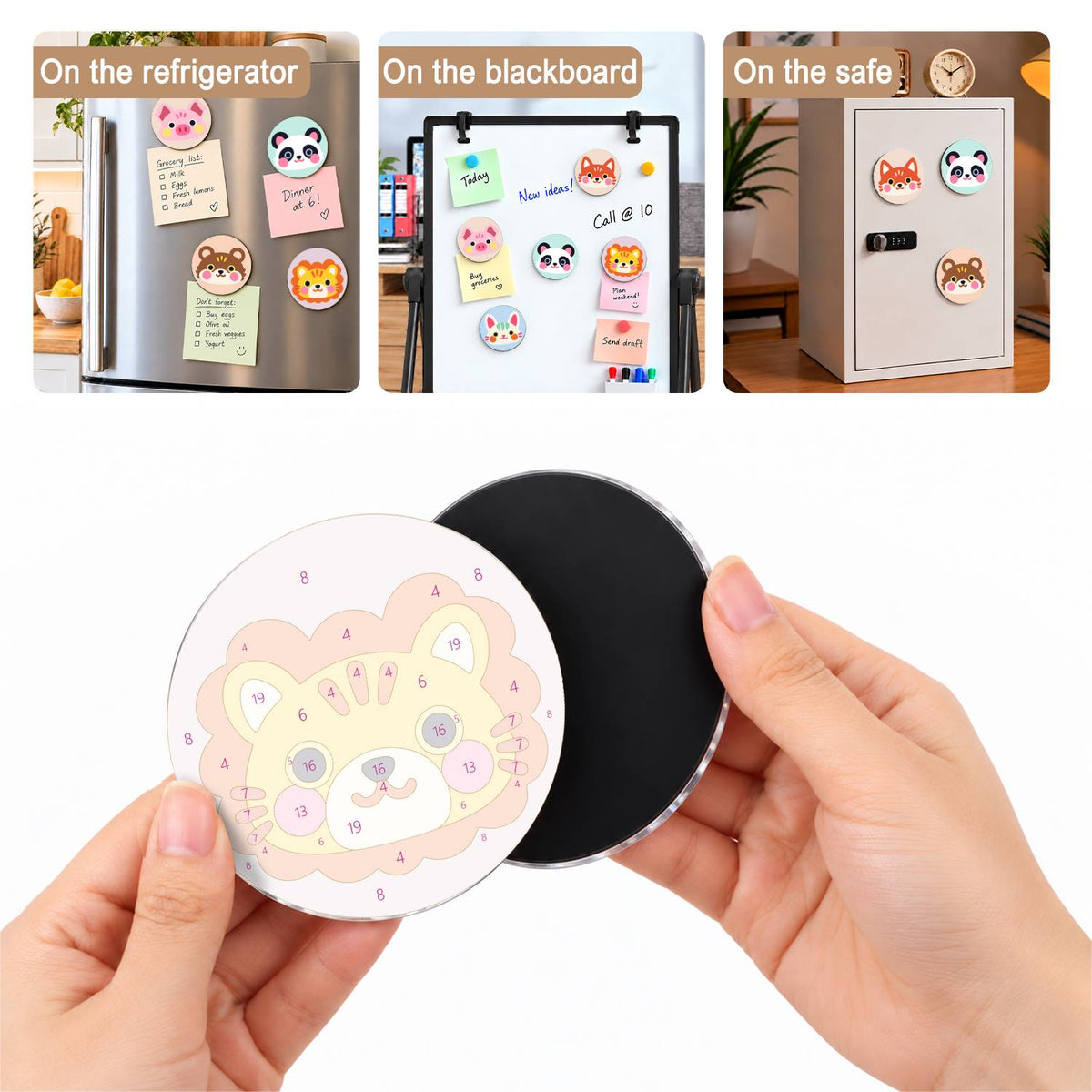 Pastel Animal Faces (Fridge Magnets)