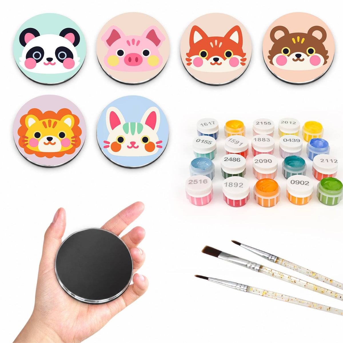 Pastel Animal Faces (Fridge Magnets)
