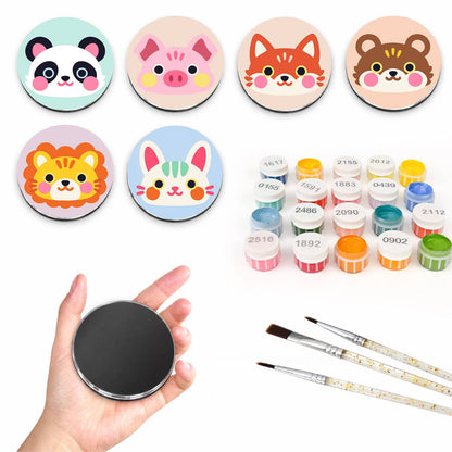 Pastel Animal Faces (Fridge Magnets)