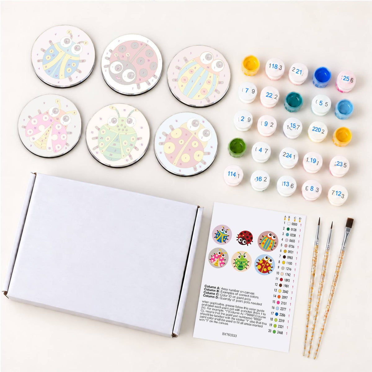 Rainbow Ladybirds (Fridge Magnets)