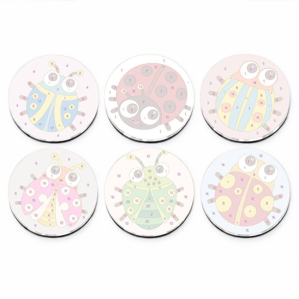 Rainbow Ladybirds (Fridge Magnets)