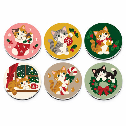 Christmas Cats (Fridge Magnets)
