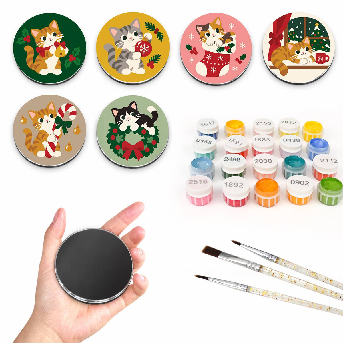Christmas Cats (Fridge Magnets)