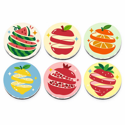 Rainbow Fruit Ribbons (Fridge Magnets)