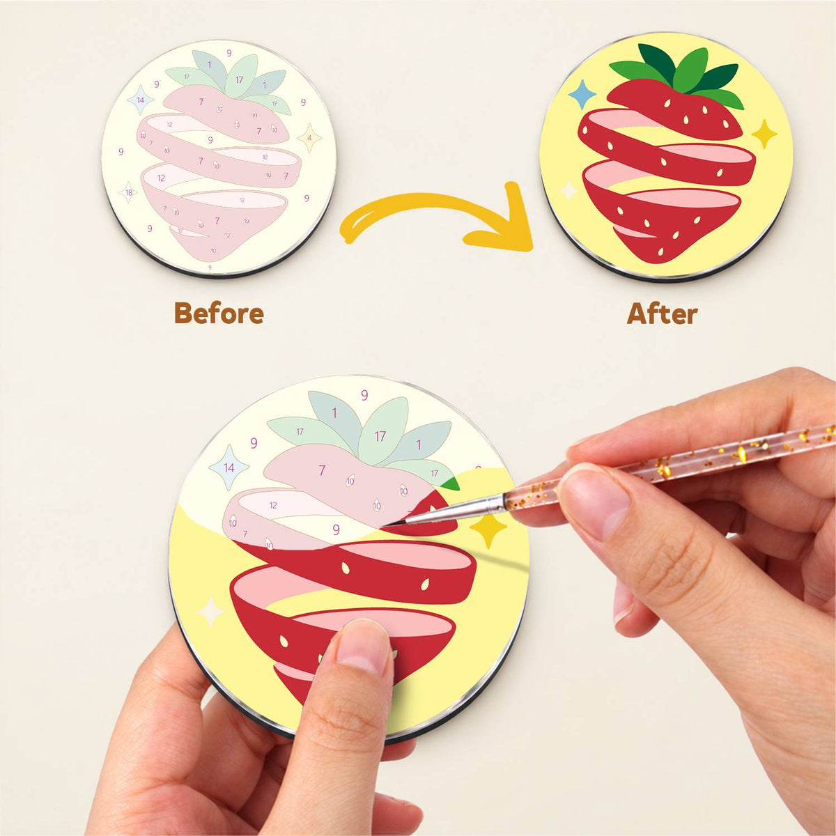 Rainbow Fruit Ribbons (Fridge Magnets)