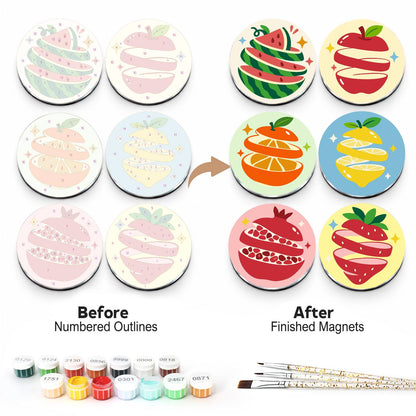 Rainbow Fruit Ribbons (Fridge Magnets)