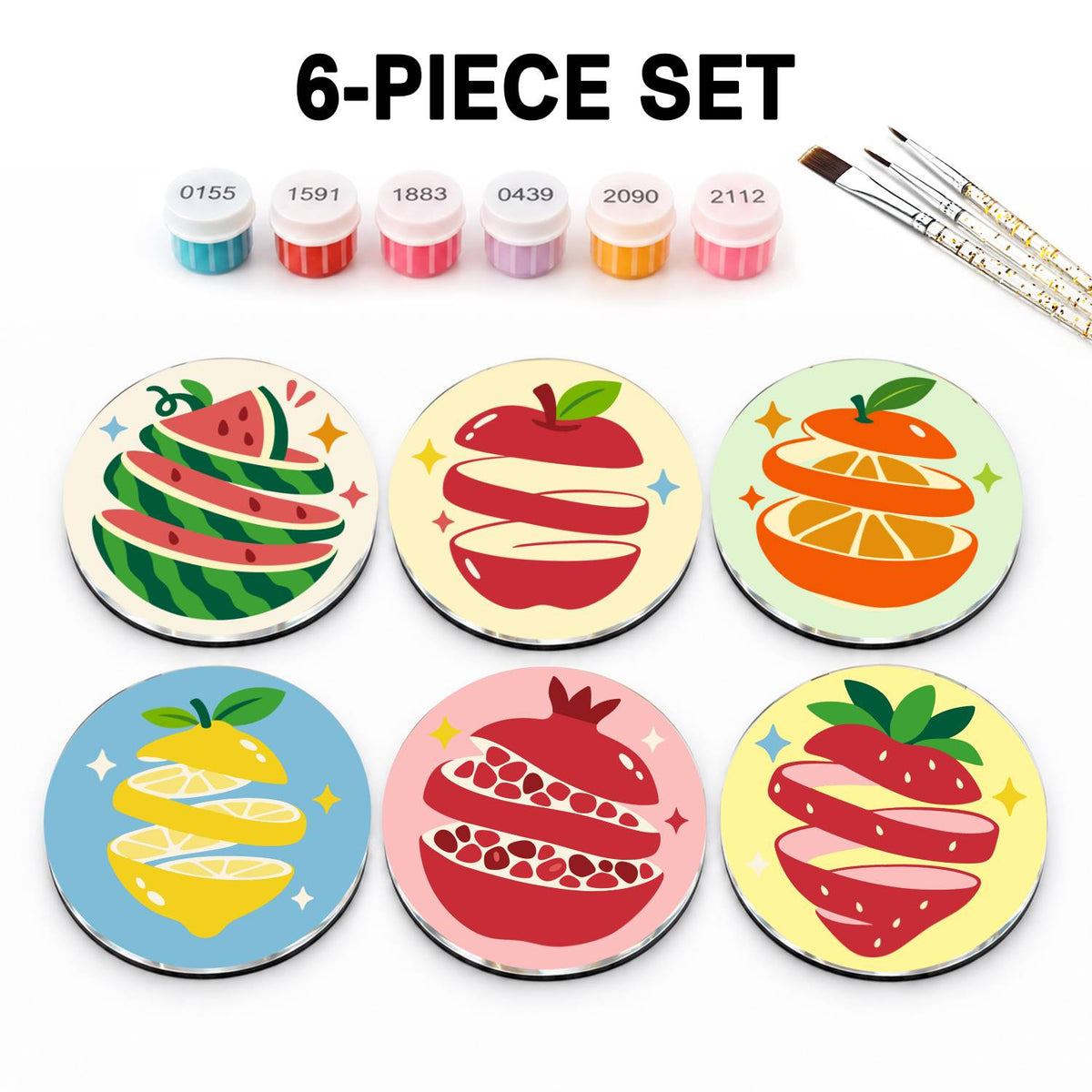 Rainbow Fruit Ribbons (Fridge Magnets)