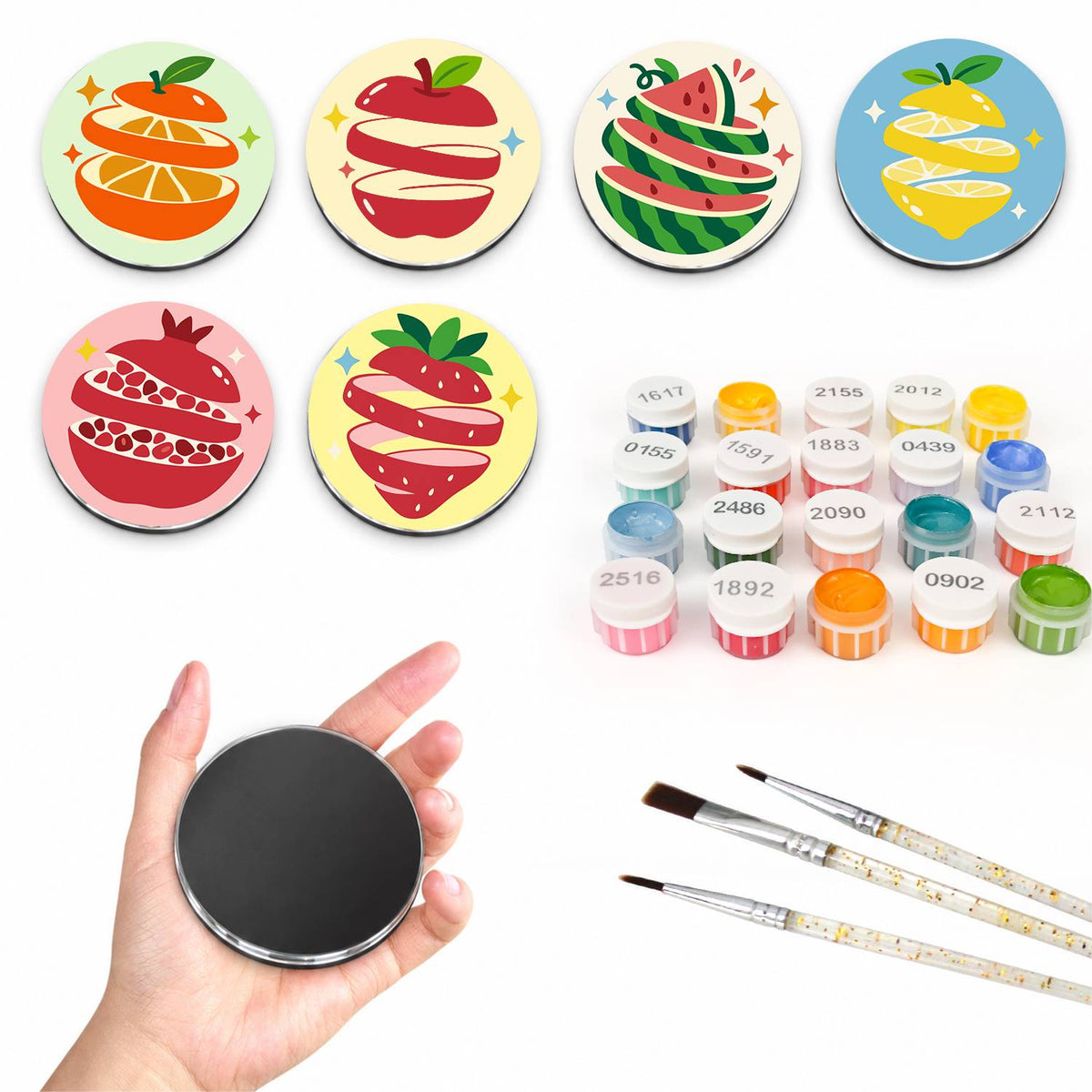 Rainbow Fruit Ribbons (Fridge Magnets)