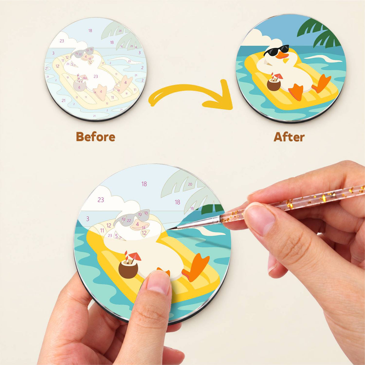 Cool Summer Ducks (Fridge Magnets)