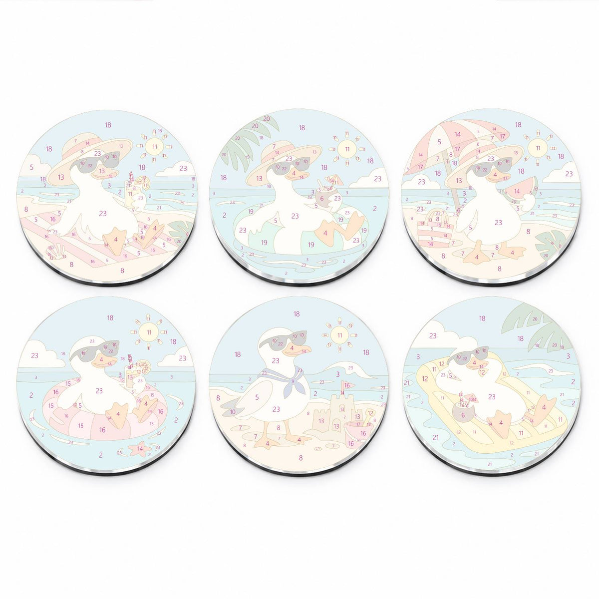 Cool Summer Ducks (Fridge Magnets)