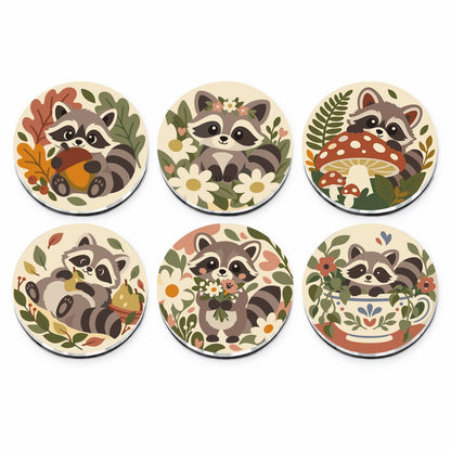 Little Woodland Raccoons (Fridge Magnets)