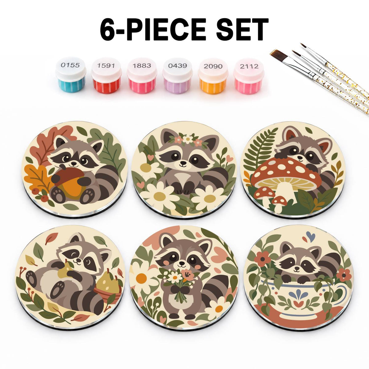 Little Woodland Raccoons (Fridge Magnets)