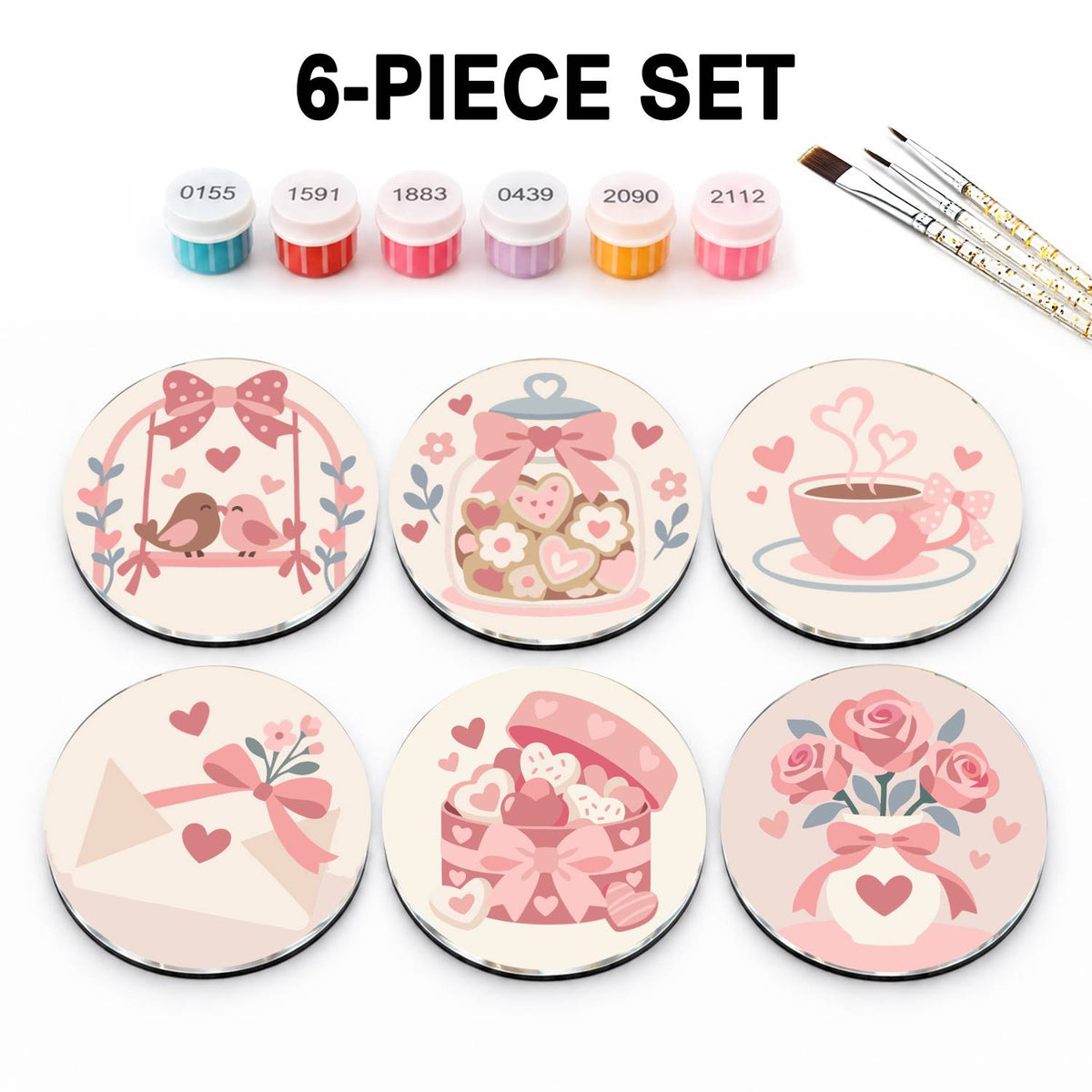 Pink Bows and Tea (Fridge Magnets)