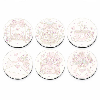 Pink Bows and Tea (Fridge Magnets)