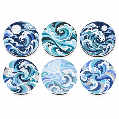 Blue Ocean Waves (Fridge Magnets)