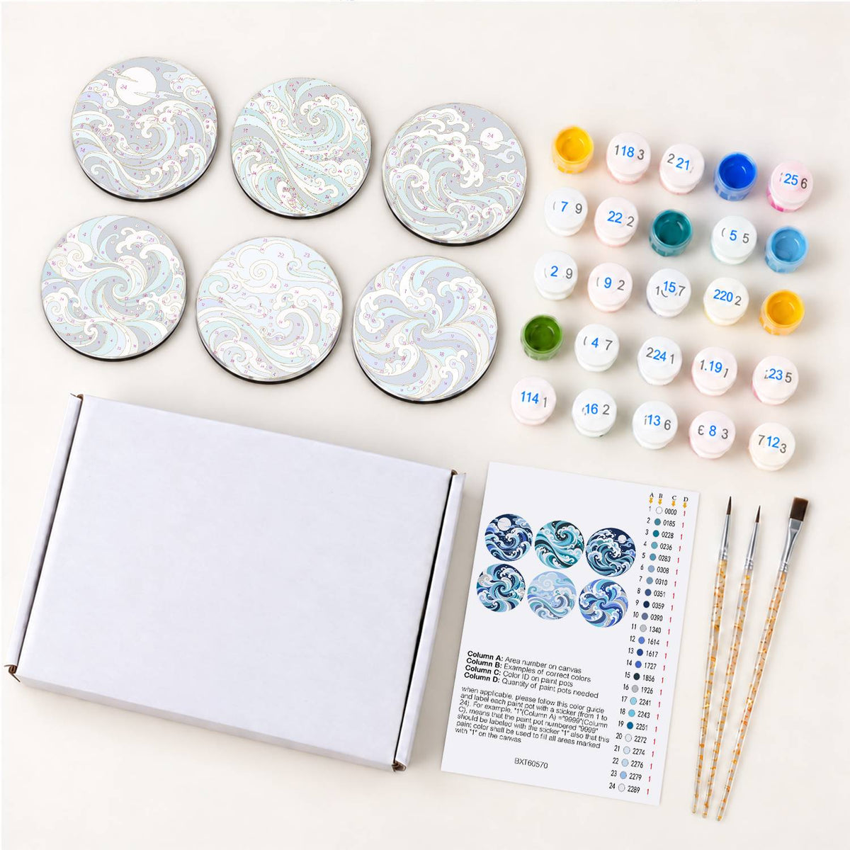 Blue Ocean Waves (Fridge Magnets)