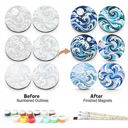 Blue Ocean Waves (Fridge Magnets)