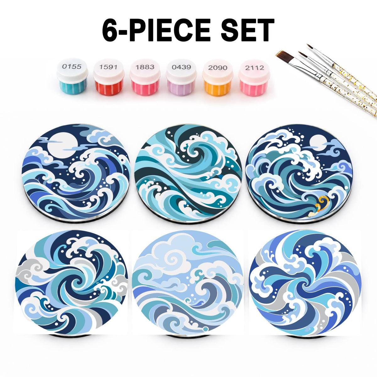 Blue Ocean Waves (Fridge Magnets)