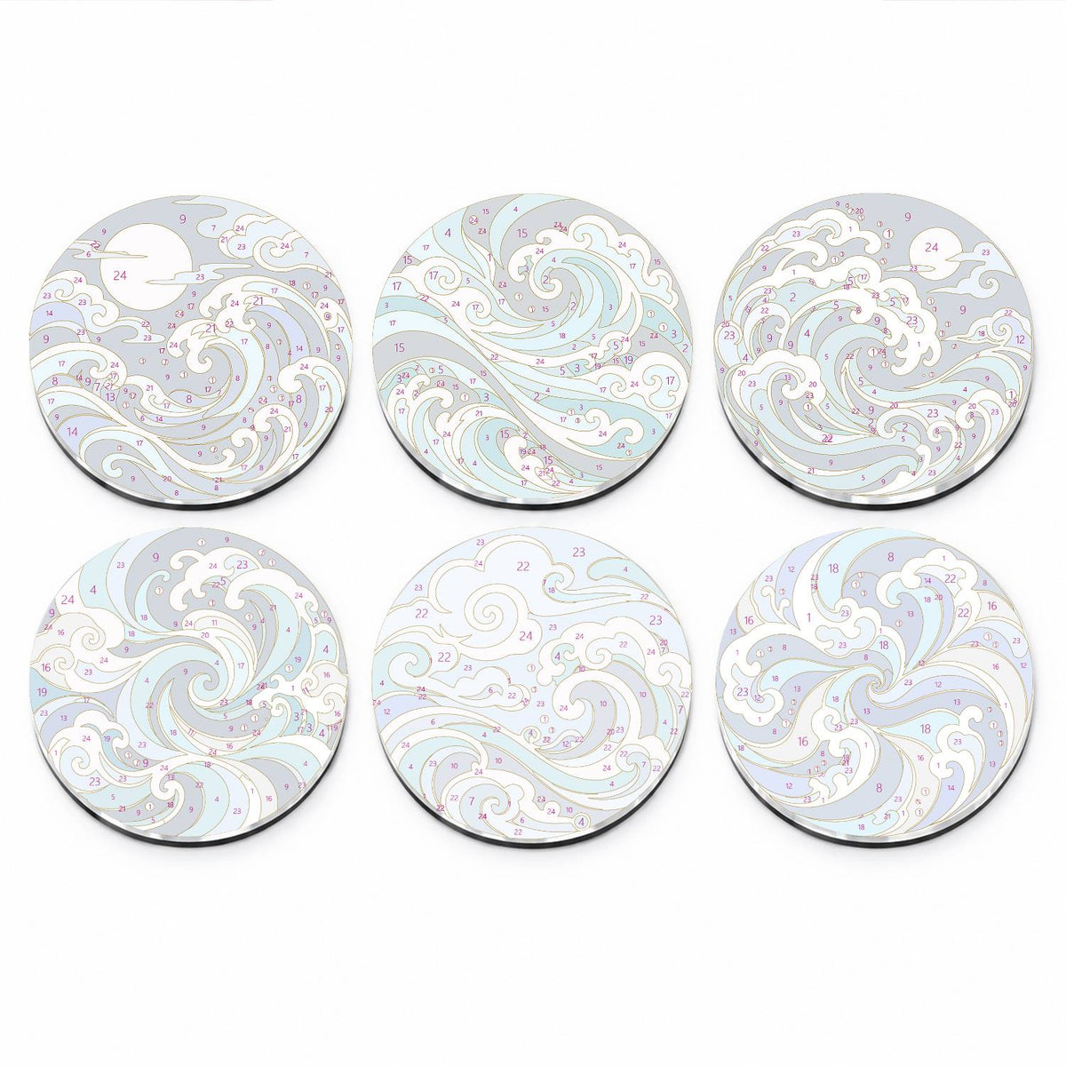 Blue Ocean Waves (Fridge Magnets)