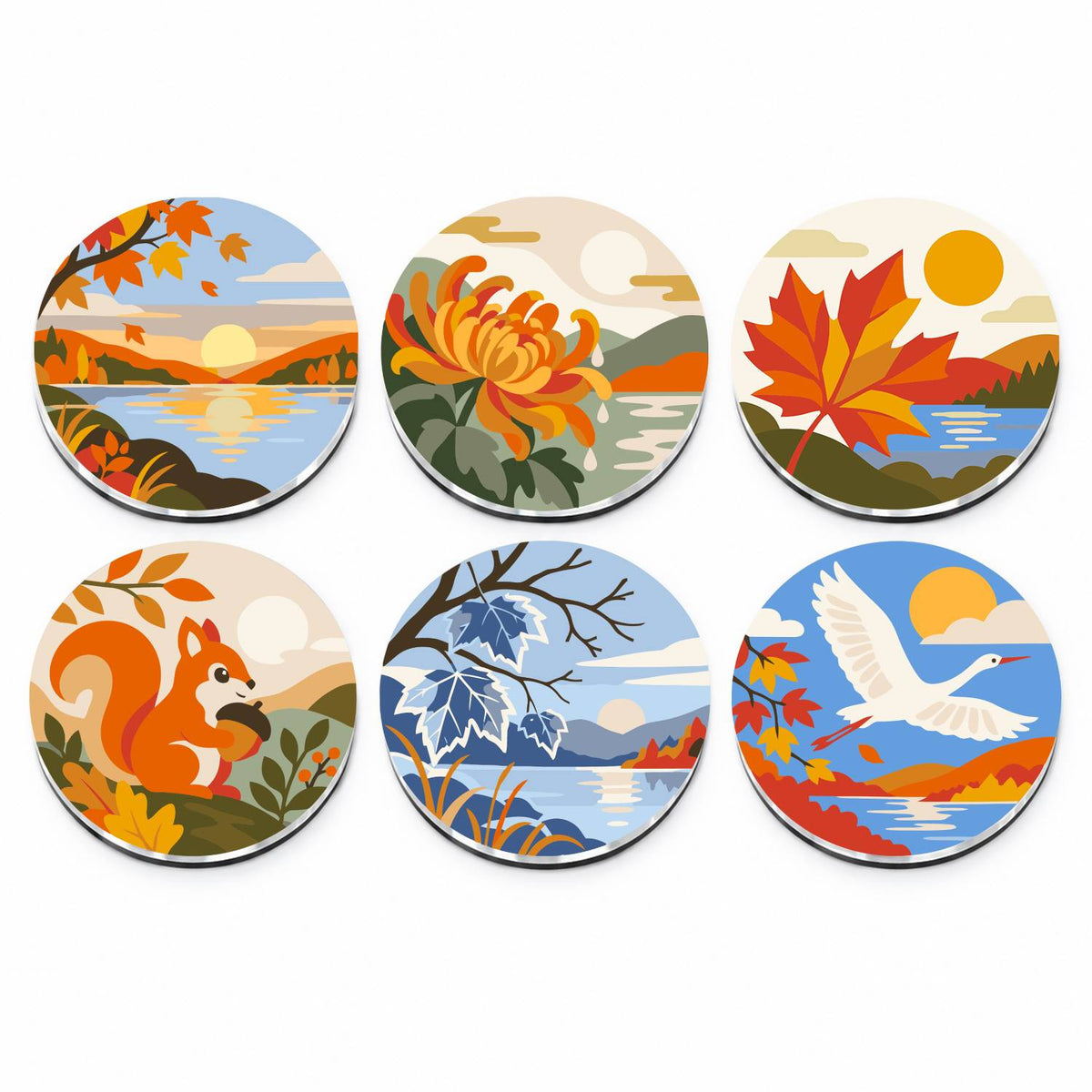Autumn and Winter Scenes (Fridge Magnets)