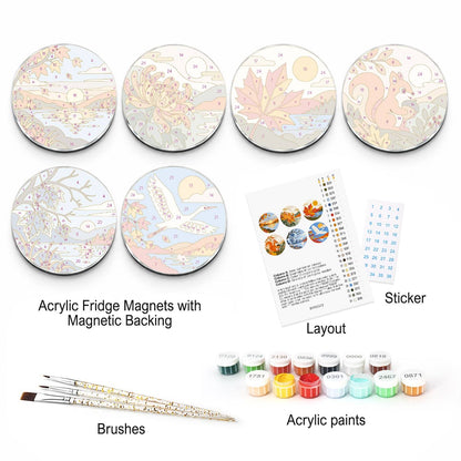 Autumn and Winter Scenes (Fridge Magnets)