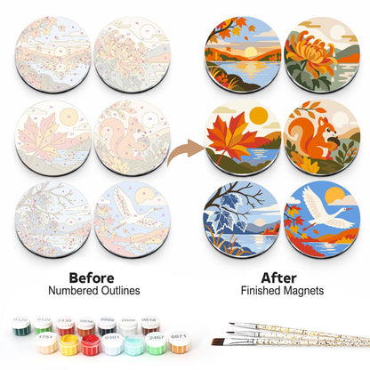 Autumn and Winter Scenes (Fridge Magnets)