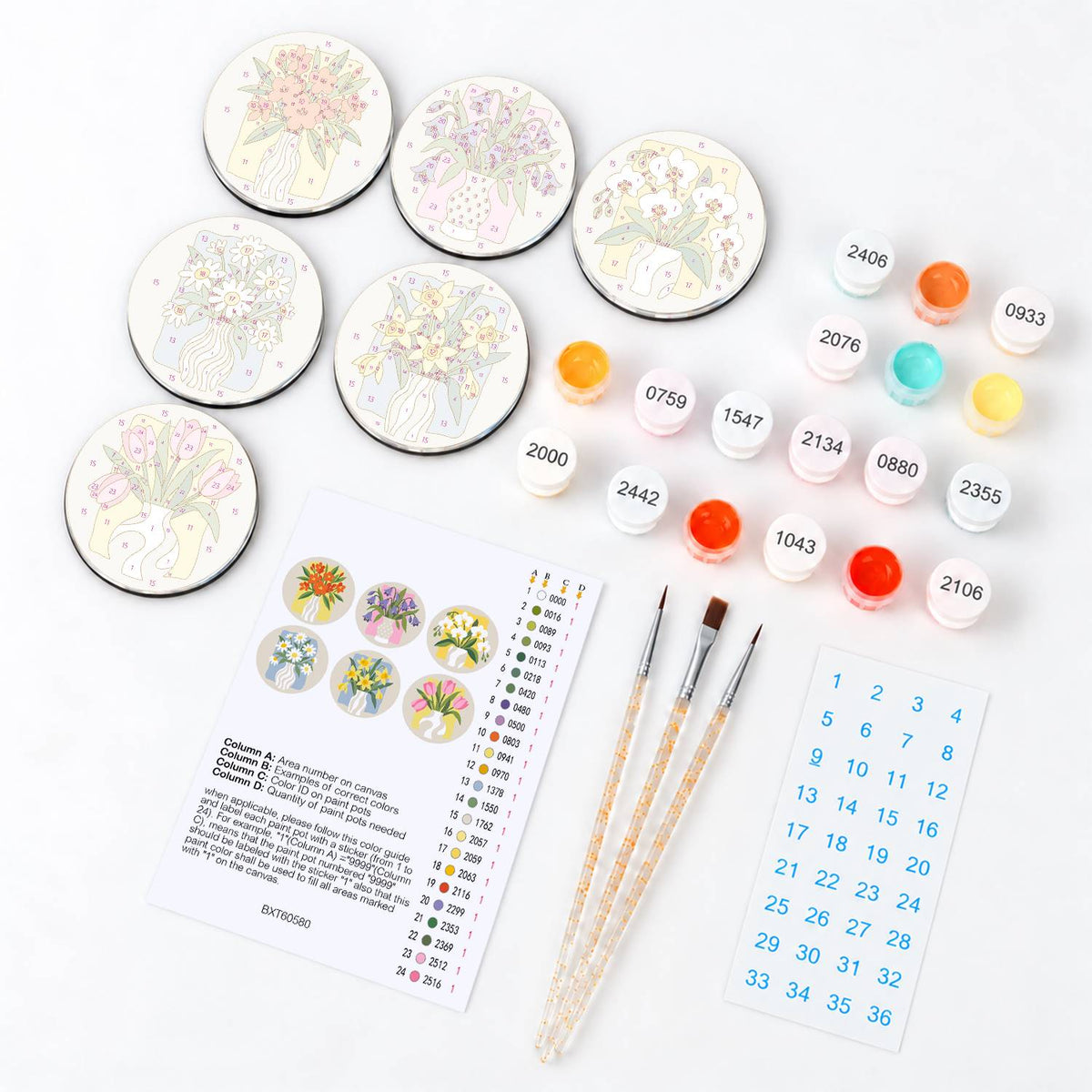 Flower Vases (Fridge Magnets)