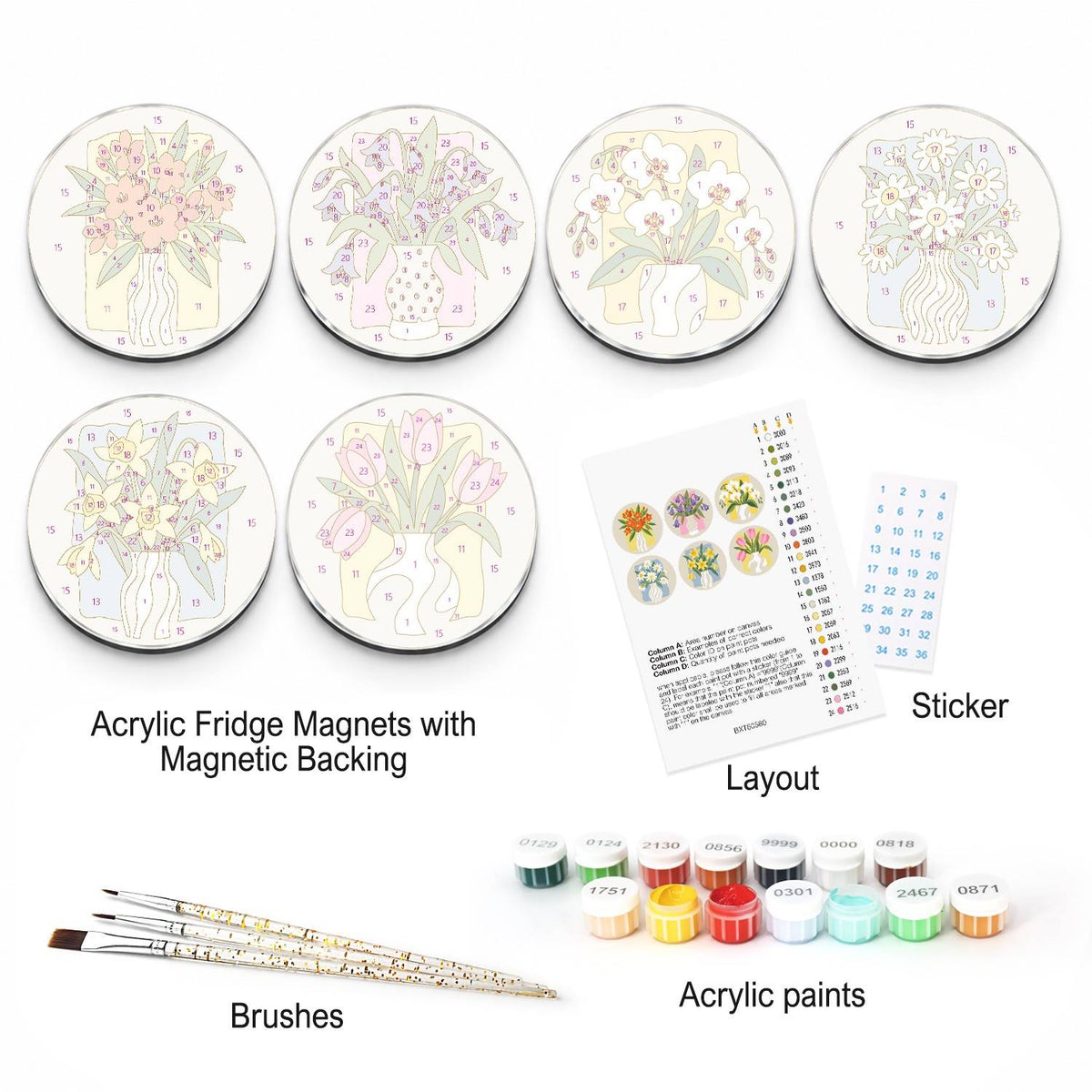 Flower Vases (Fridge Magnets)