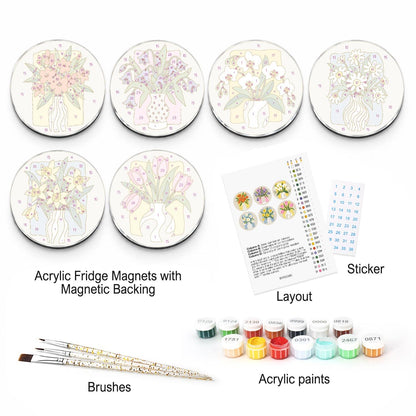 Flower Vases (Fridge Magnets)