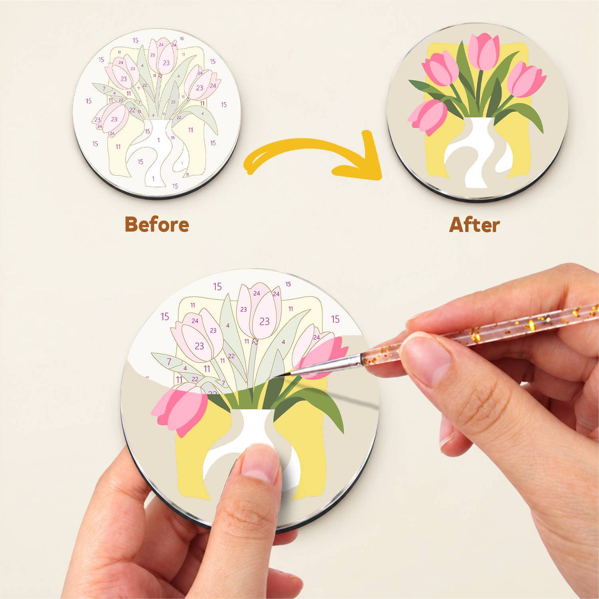 Flower Vases (Fridge Magnets)