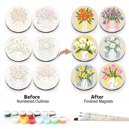 Flower Vases (Fridge Magnets)