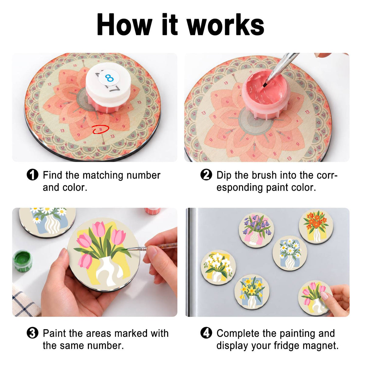 Flower Vases (Fridge Magnets)