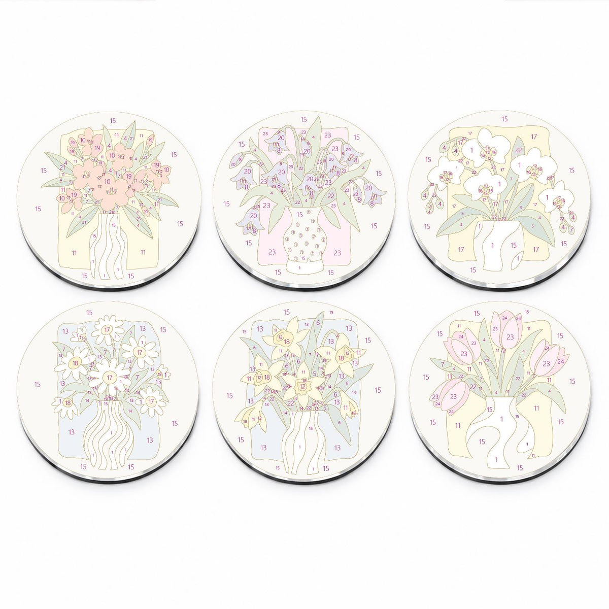 Flower Vases (Fridge Magnets)