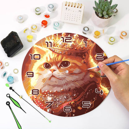 Regal Cat Portrait (Paint by Numbers Clock)