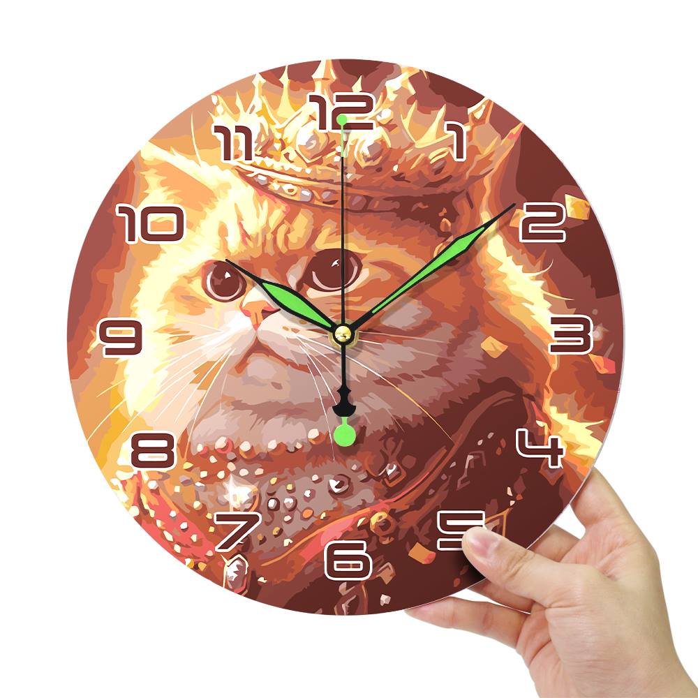 Regal Cat Portrait (Paint by Numbers Clock)