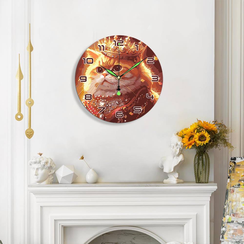 Regal Cat Portrait (Paint by Numbers Clock)