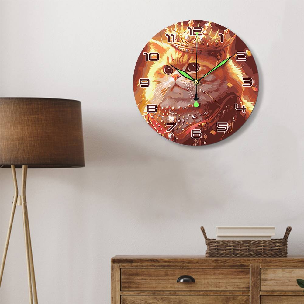 Regal Cat Portrait (Paint by Numbers Clock)