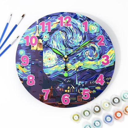 Starry Night (Paint by Numbers Clock)