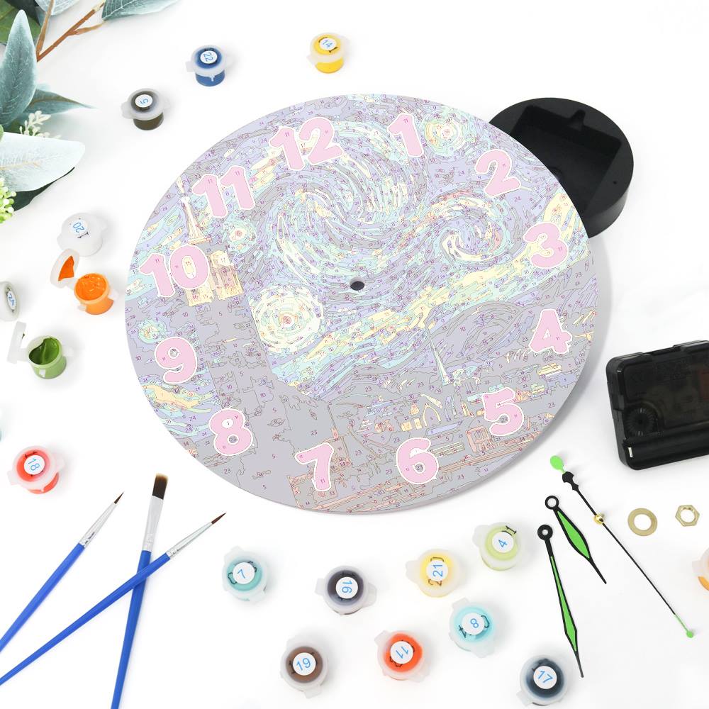 Starry Night (Paint by Numbers Clock)