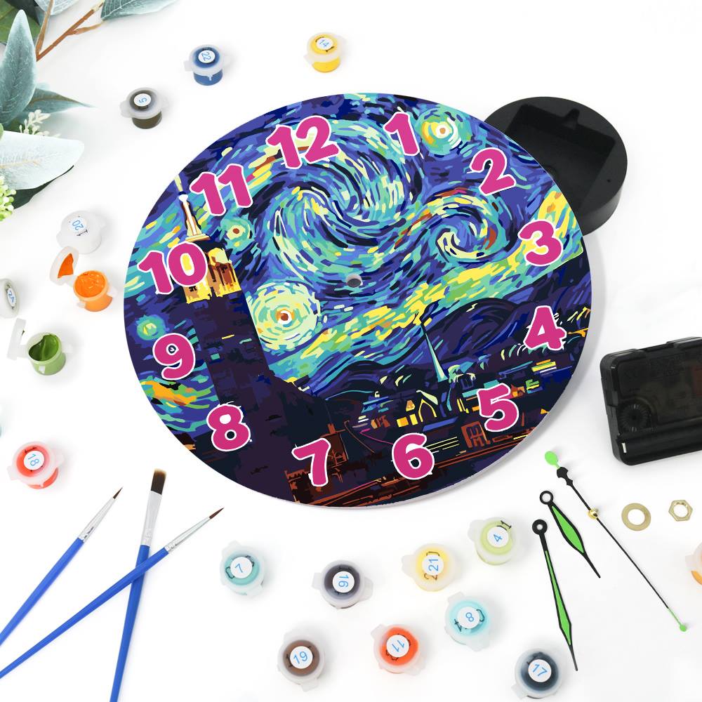 Starry Night (Paint by Numbers Clock)