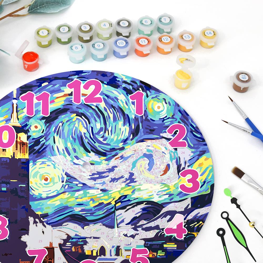 Starry Night (Paint by Numbers Clock)