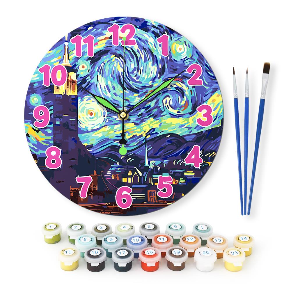 Starry Night (Paint by Numbers Clock)